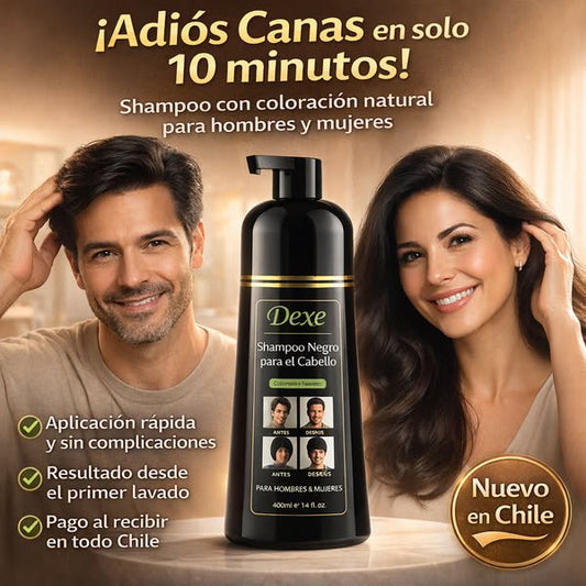 Shampoo Cubre Canas Unisex - Adiós Canas en 10 Minutos